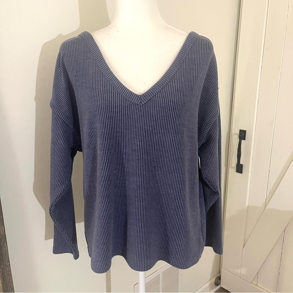Nitt By Flying Tomato Rubbed Purple Long Sleeve Shirt Small